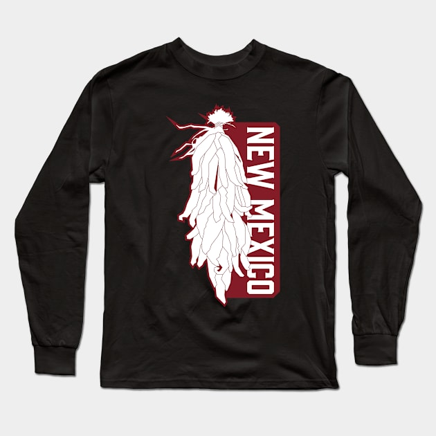 New Mexico Chile Ristra in Red Long Sleeve T-Shirt by HelveticaHero